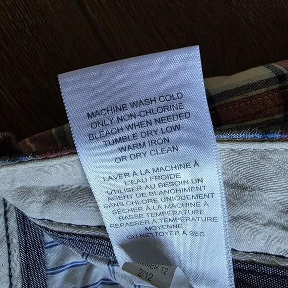 Banana Republic Mens Shorts Sz 38 Red Plaid Shorts Cotton Orange Preppy NEW - Picture 15 of 16